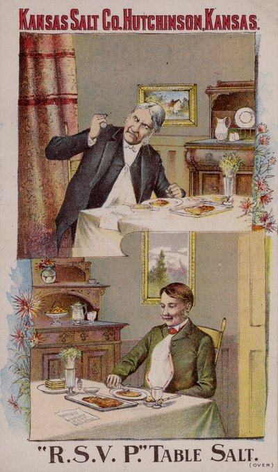 American Trade Card Advertising the Kansas Salt Company, Hutchinson, Kansas by American School